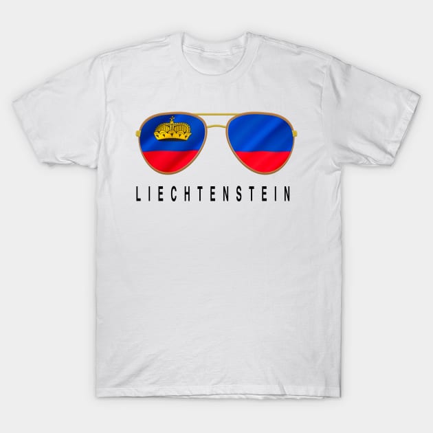 Liechtenstein Sunglasses, Liechtenstein Flag, Liechtenstein gift ,  Liechtensteiner , T-Shirt by JayD World